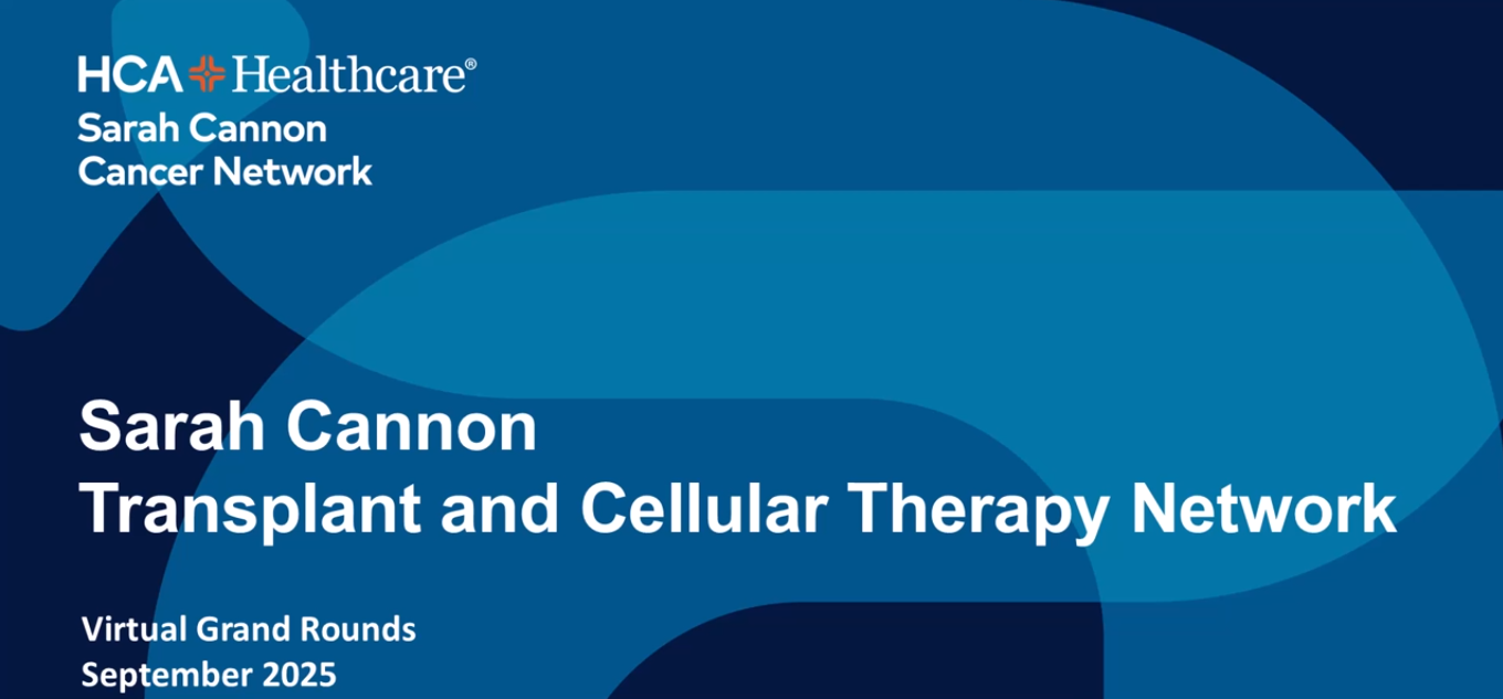 Sarah Cannon Transplant and Cellular Therapy Network: Multiple Myeloma - Path to a cure Banner